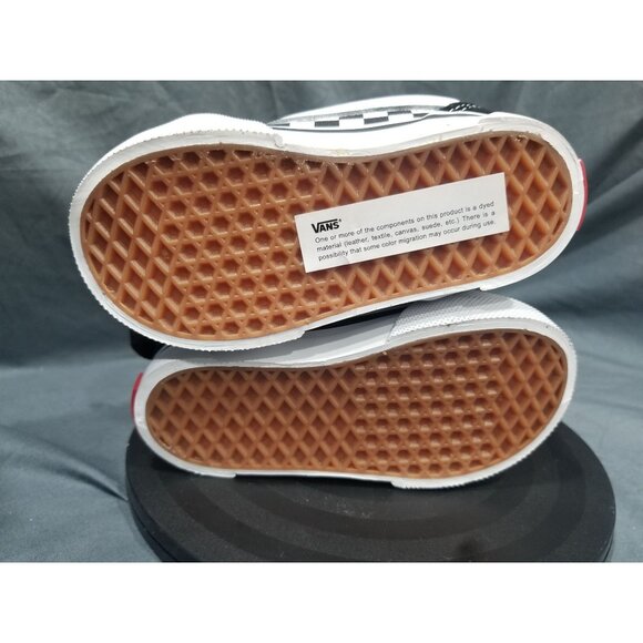 Vans Toddler Shoes Black & White Checkered Lace Old Skool Sneakers Size 6 - Picture 9 of 10